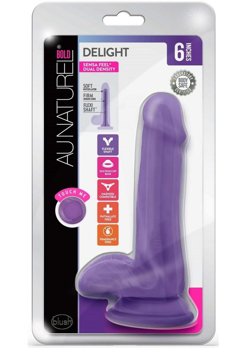 Au Naturel Bold Delight Dildo 6 inch Suction Cup Non Vibrating