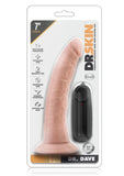 Dr Skin Dr Dave Vibe Cock W/suction Vanilla 7 Remote Control