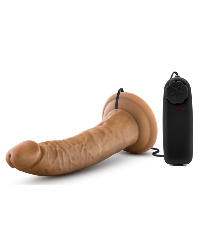 Dr Skin Dr Dave Vibe Cock W/suction Mocha 7 inch