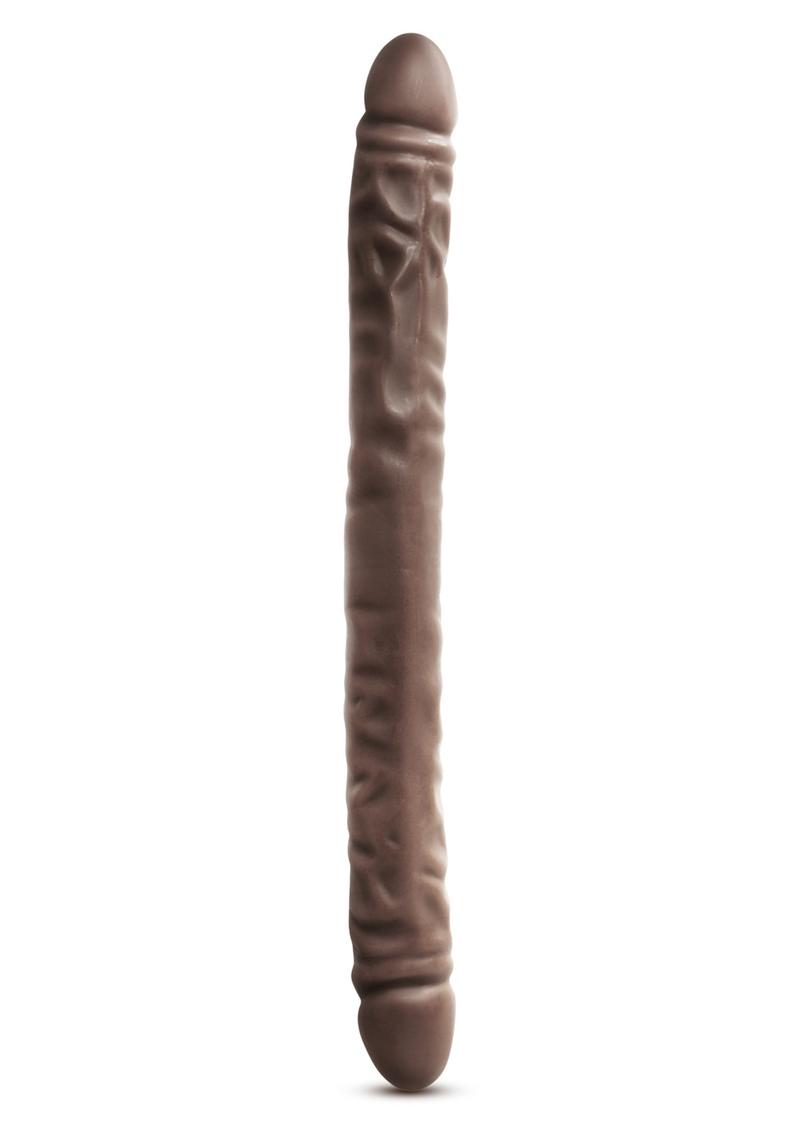 Dr Skin Double Dildo Dual Penetration Chocolate 18 Inches