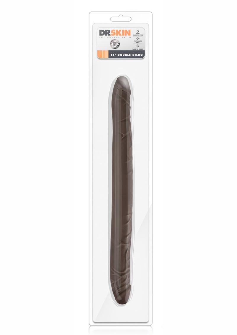 Dr Skin Double Dildo 16 inch Dual Penetration Non Vibrating