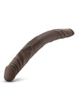 Dr Skin Double Dildo 14 Inches Dual Penetration Non Vibrating Chocolate