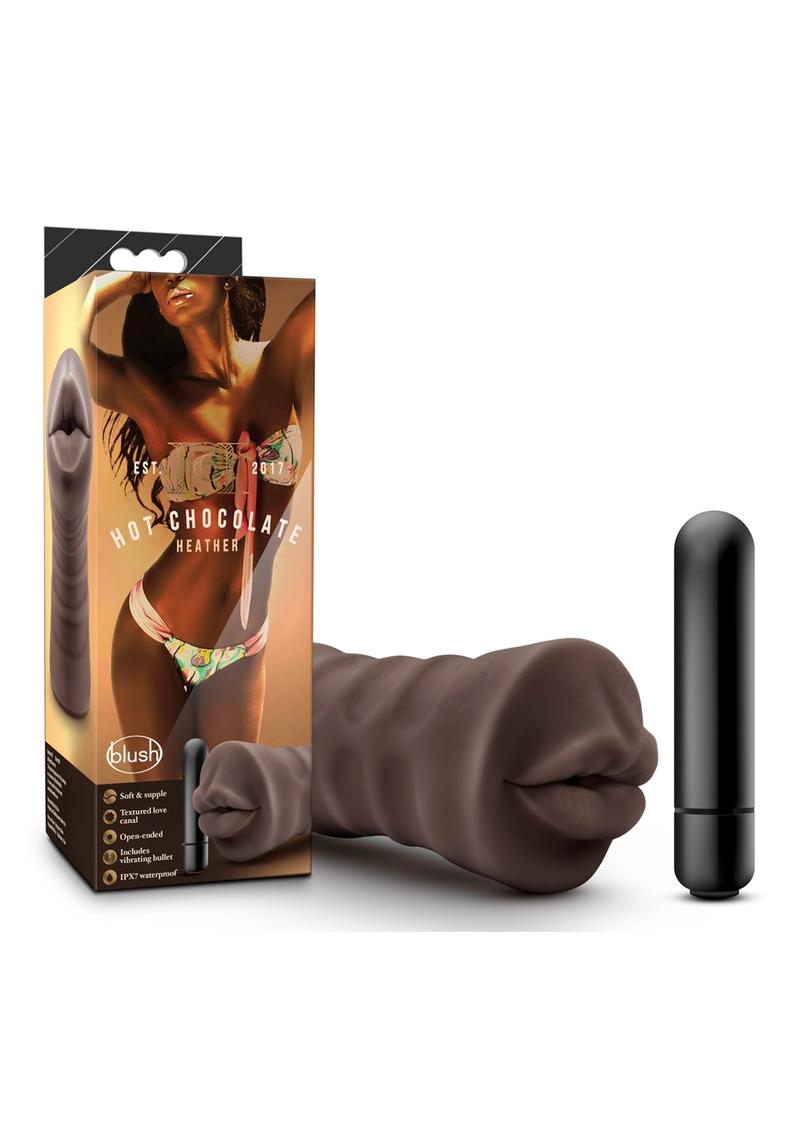 Hot Chocolate Heather Chocolate Mouth Masturbator Non Vibrating Waterproof