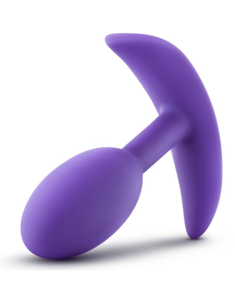 Luxe Wearable Vibra Slim Plug Silicone Small Purple 3.5 Inches
