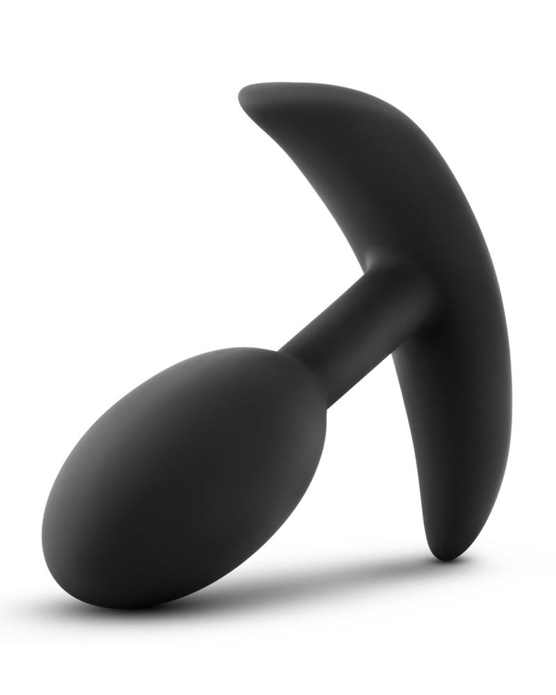 Luxe Wearable Vibra Slim Plug Silicone Small Black 3.5 Inches