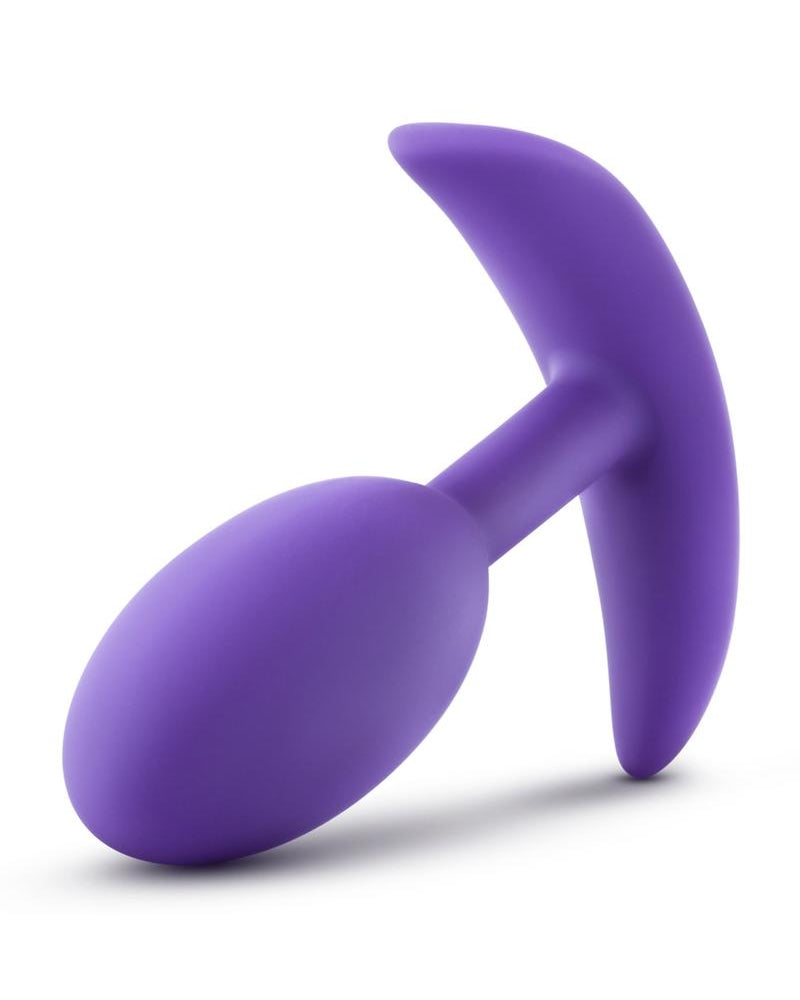 Luxe Wearable Vibra Slim Plug Silicone Medium Purple 4 Inches