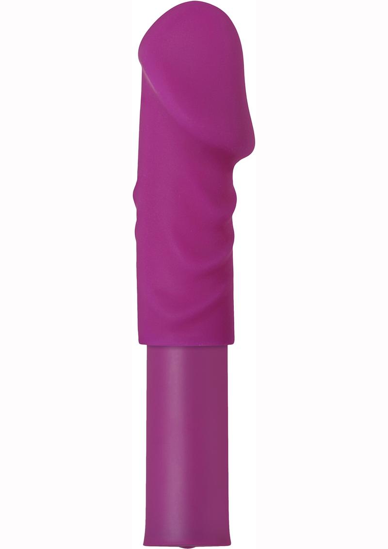 Adam and Eve - Satin Slim Vibe With Silicone Sleeve Waterproof - Purple