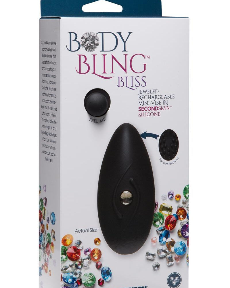 Vibrador mini Body Bling Bliss plateado de múltiples velocidades, resistente al agua