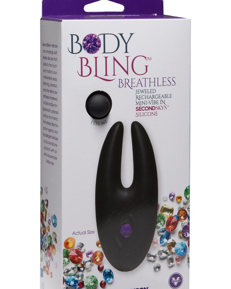Body Bling Breathless Mini Vibe morado de múltiples velocidades, resistente al agua