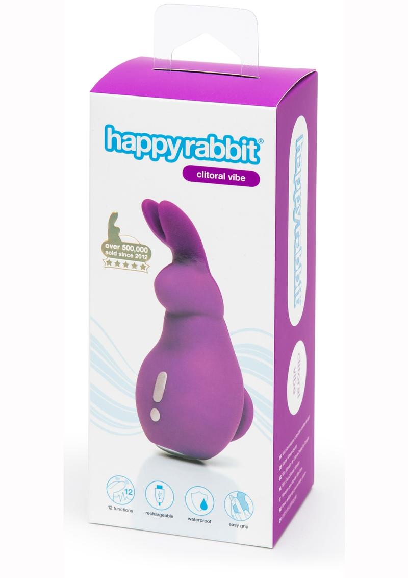 Happy Rabbit Mini Ears Finger Vibe Multi Function USB Rechargeable Waterproof Purple