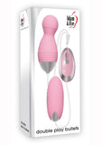 Adam and Eve - Double Play Bullets Dual Vibrating With Wired Remote - Pink