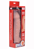 Funda extensora de pene Size Matters de 2 pulgadas, color carne, 9 pulgadas