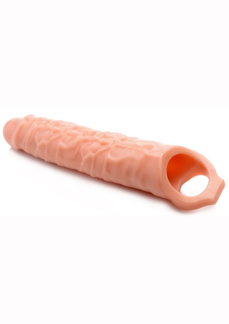 Funda extensora de pene Size Matters de 3 pulgadas, color carne, 10,75 pulgadas