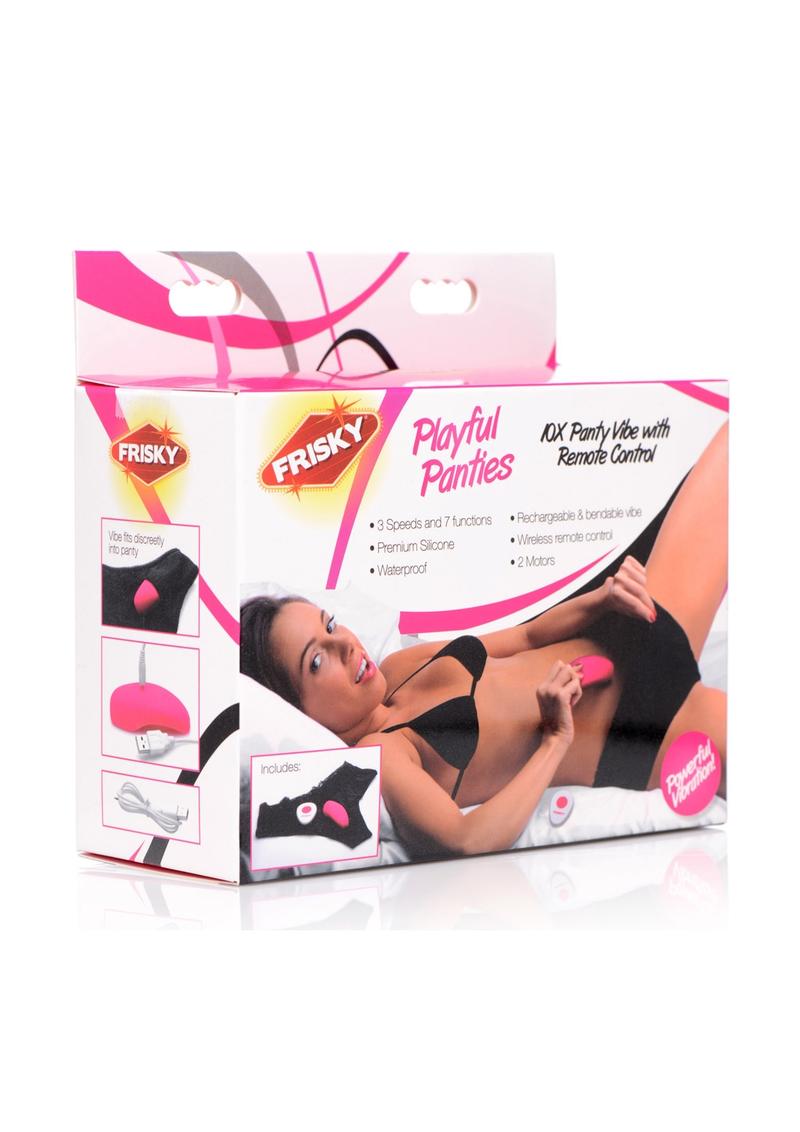 Frisky Playful Panties Vibe W/remote Waterproof Multi Speed