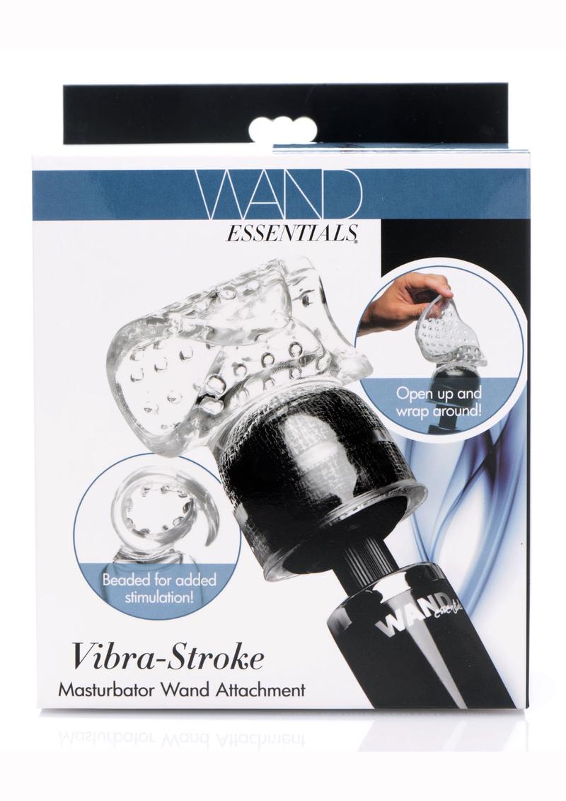 Accesorio para masturbador Wand Essentials Vibra-Stroke, transparente, 4,6 pulgadas