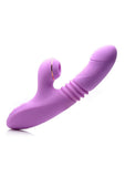 Conejo de succión Inmi Shegasm Pro-Thrust recargable por USB, morado, 9 pulgadas