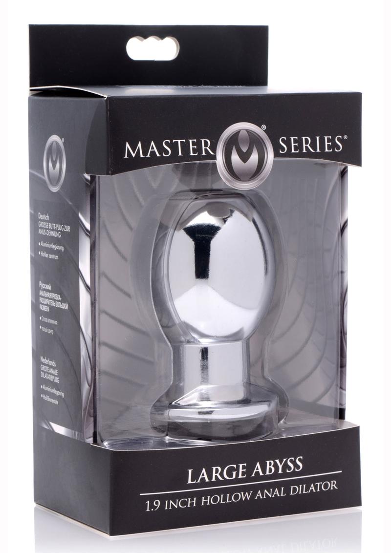 Master Series Large Abyss Aluminum Alloy 1.9 Inch Hollow Anal Dilator  3 Inches