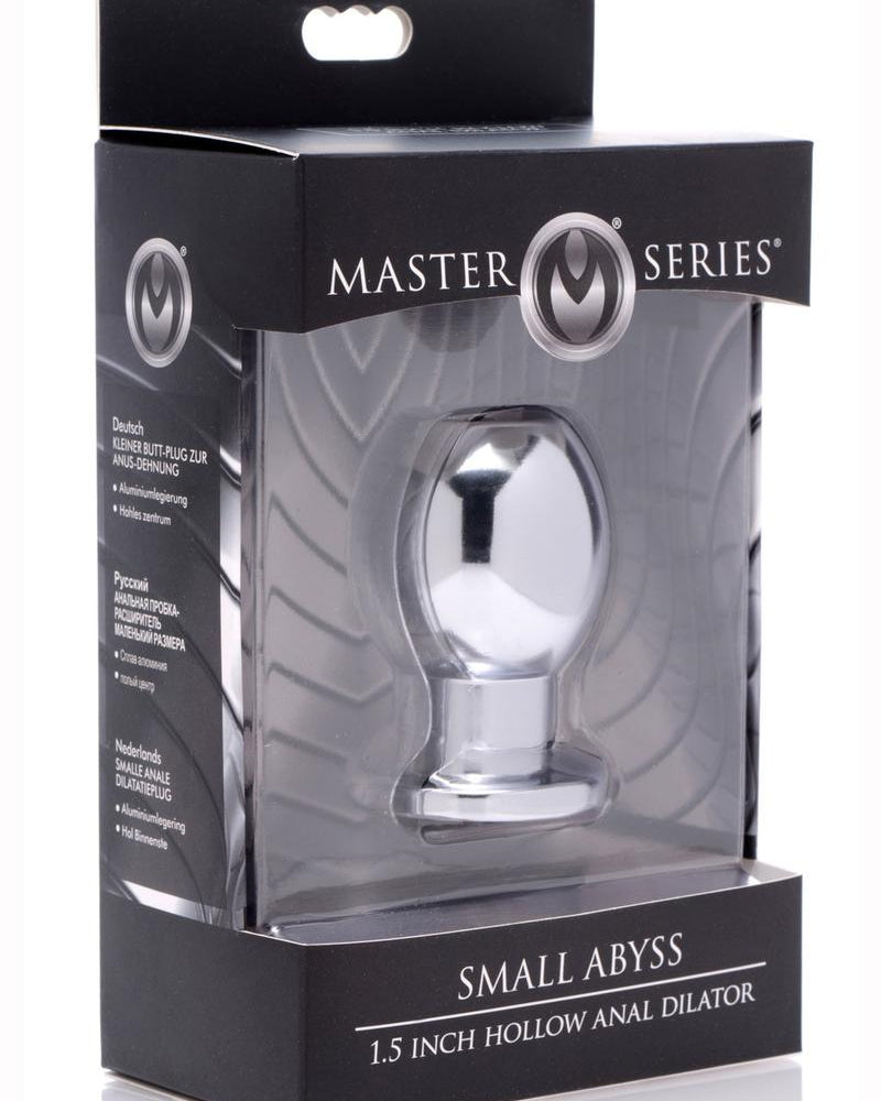 Master Series Small Abyss Aluminum Alloy 1.5 Inch Hollow Anal Dilator  2.3 Inches