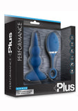 Plug anal sónico Performance Plus de silicona multifunción azul