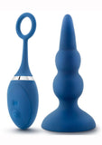 Plug anal sónico Performance Plus de silicona multifunción azul