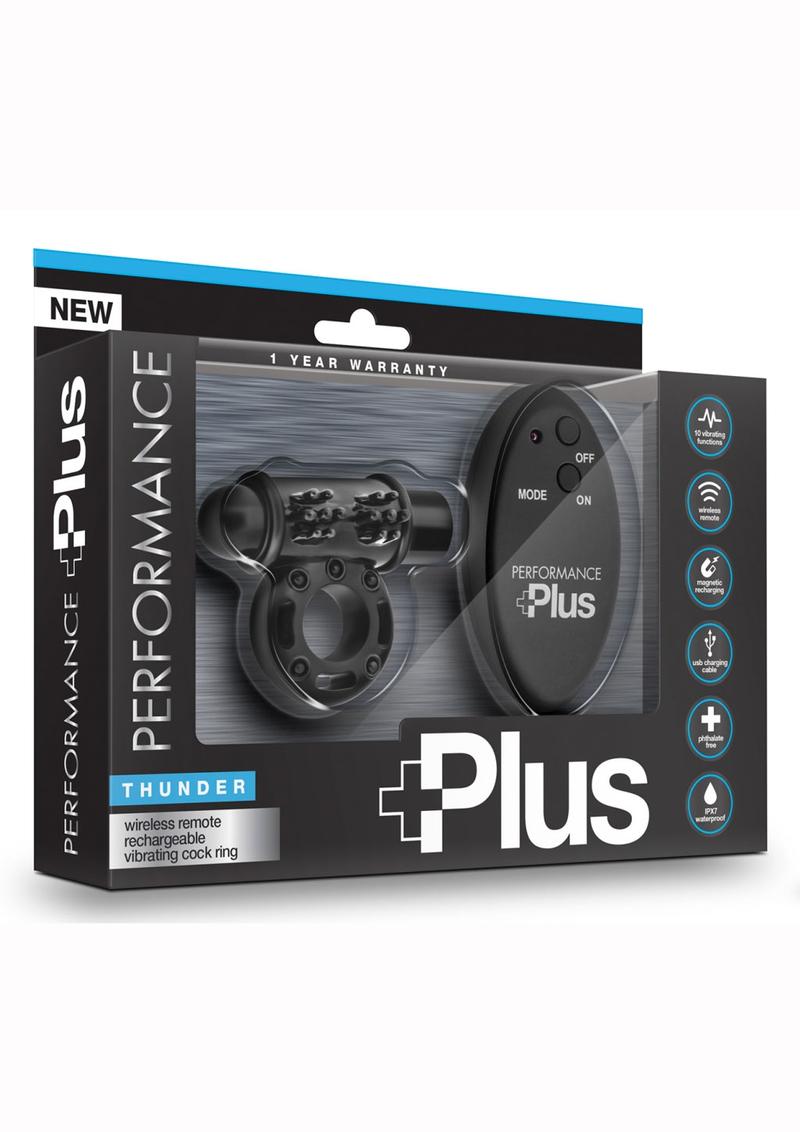 Performance Plus Thunder Cockring Black Multi Function Remote Control