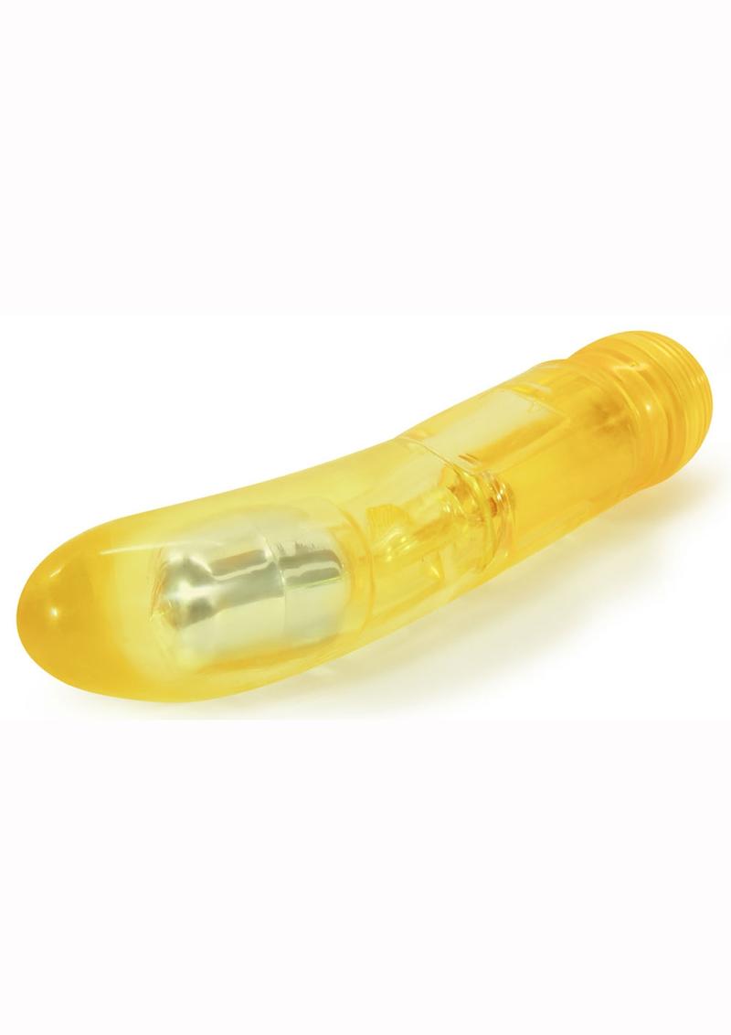 Vibrador Splash Banana Split amarillo de múltiples velocidades y resistente al agua