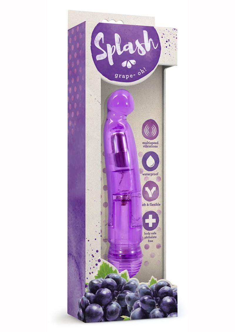 Vibrador Splash Grape Oh Purple de múltiples velocidades y resistente al agua