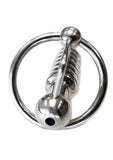 Rouge Stainless Steel Play Beaded Urethral Probe And Cock Ring