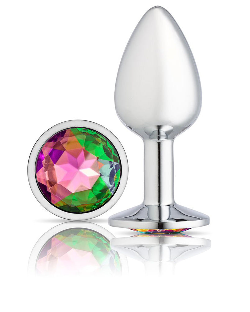 Cloud 9 Novelties Gems Silver Chromed Anal Plug - Medium