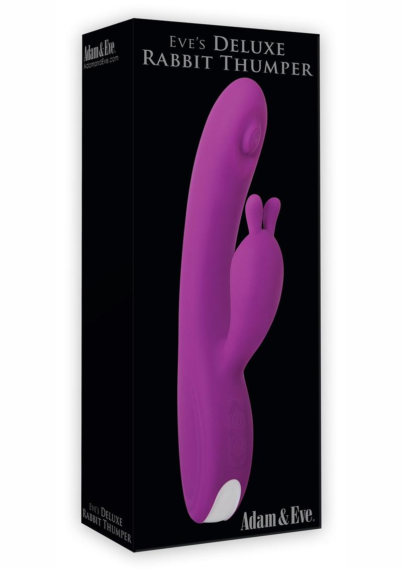 Adam and Eve - Eve`s Deluxe Rabbit Thumper Dual Vibe Waterproof - Purple