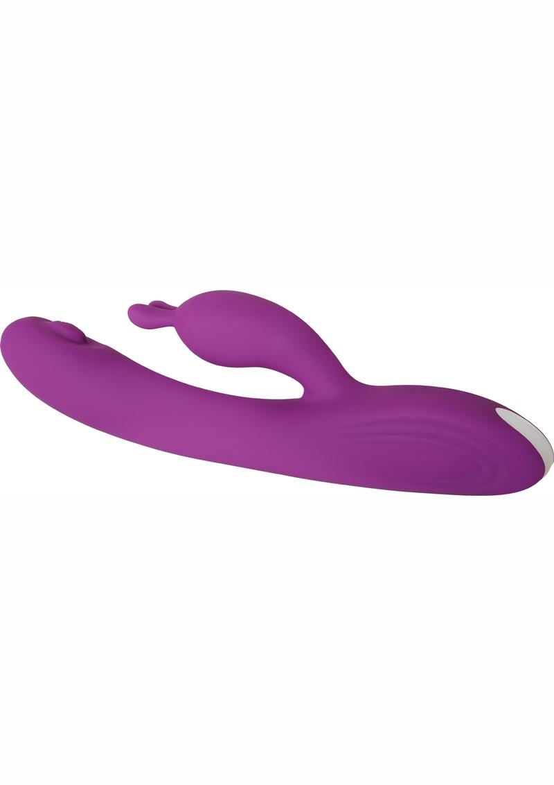 Adán y Eva - Conejo vibrador doble impermeable de lujo Thumper de Eva - Púrpura