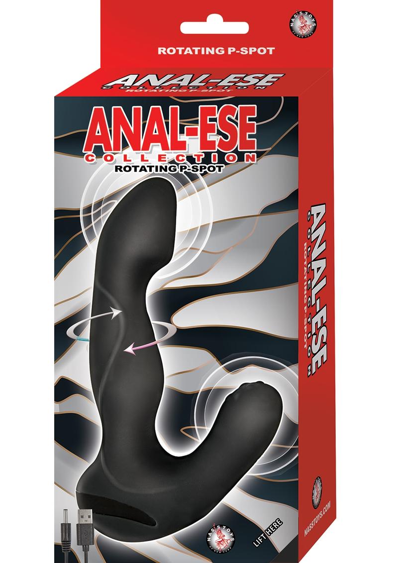 Anal Ease Coll Rotating Pspot Vibe Black