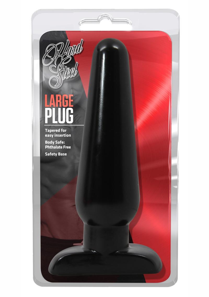 Hard Steel Large Plug Black Anal Plug Non Vibrating