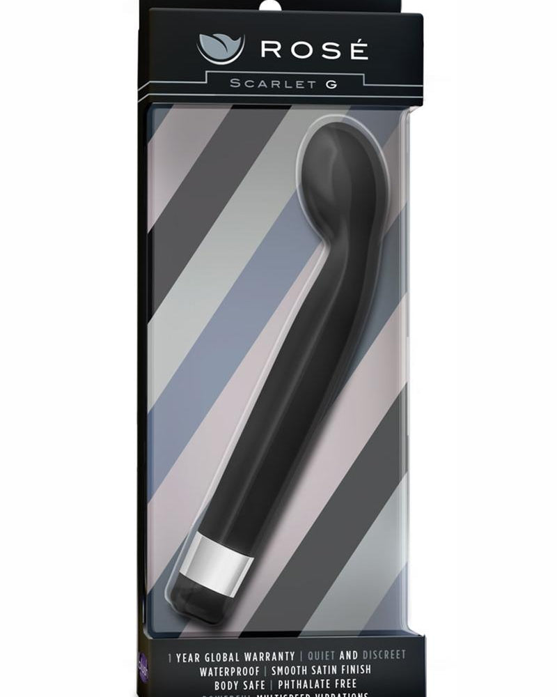 Rose Scarlet G Black G-Spot Multi Speed Vibrator Black