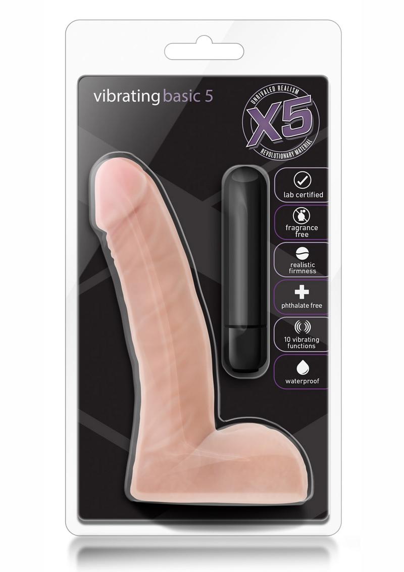 Consolador multifunción resistente al agua X5 Vibrating Basic 5 Beige