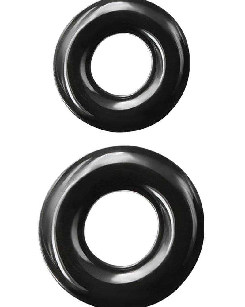 Renegade Double Stack Black Cock Ring