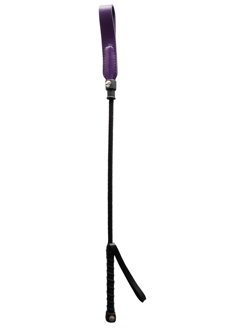 Rouge Short Riding Crop Slim Tip 20 Whip Bondage and Fetish Purple