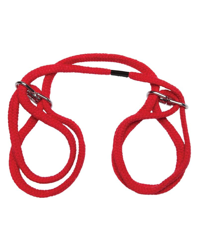 Puños de algodón estilo japonés de color rojo
