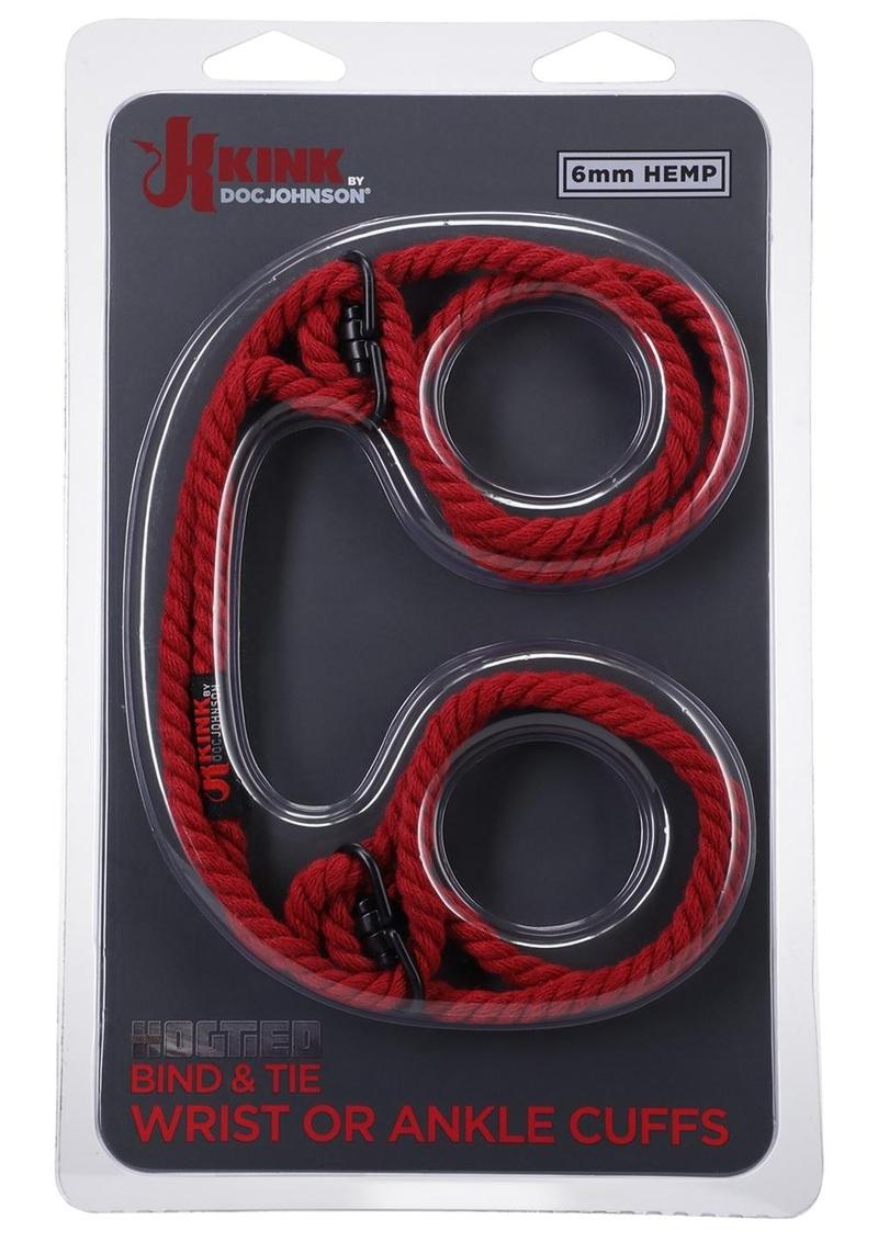 Kink Hogtied Hemp Cuffs Red