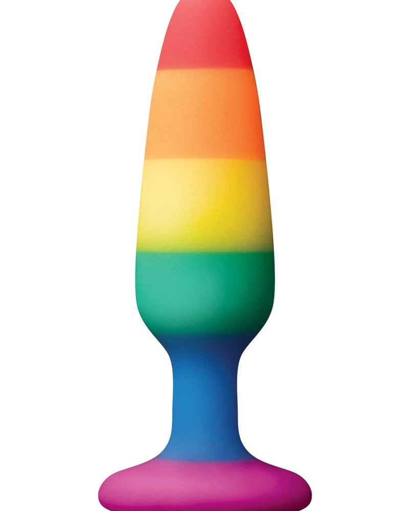 Tapón anal pequeño de silicona con ventosa y sin vibración Colours Pride Ed Pleasure Plug