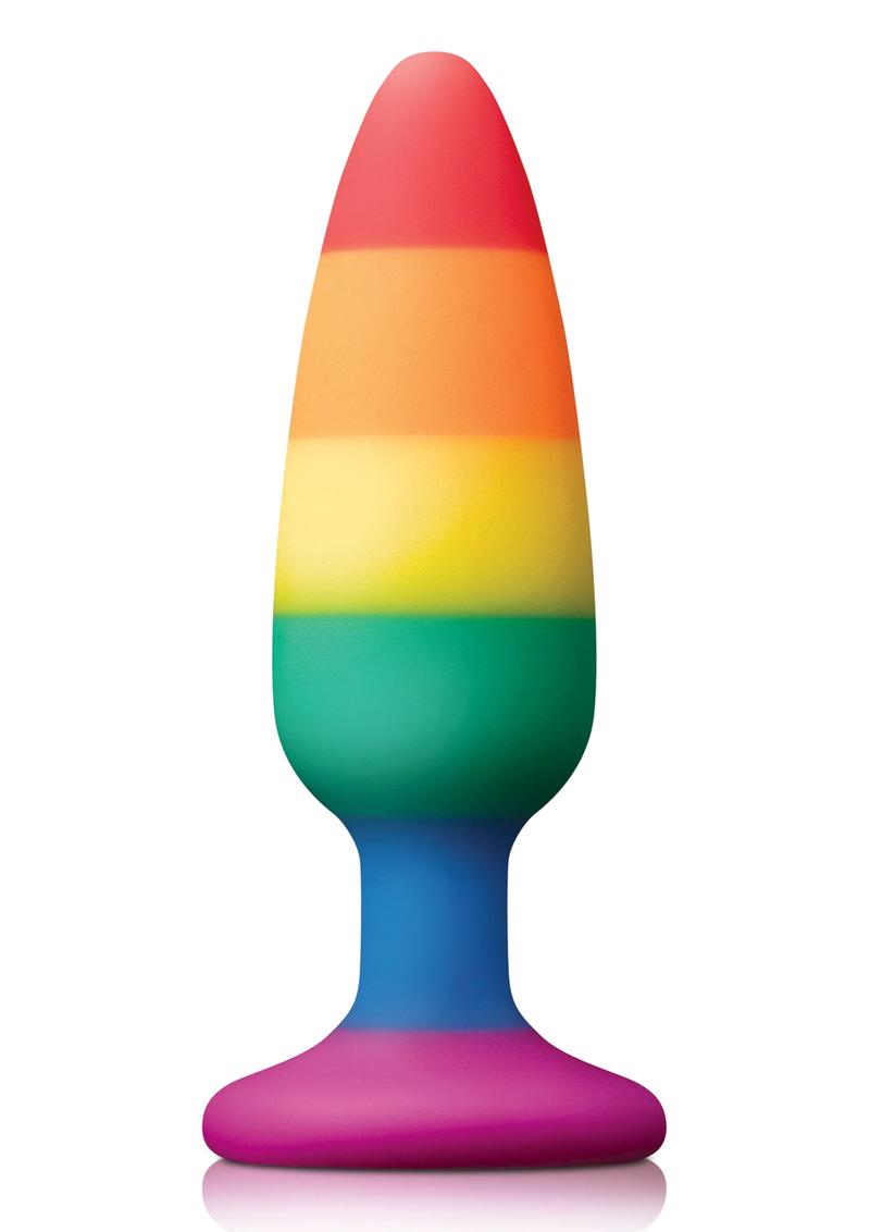 Plug anal de silicona de tamaño mediano Colours Pride Ed Pleasure Plug, multicolor, sin vibración