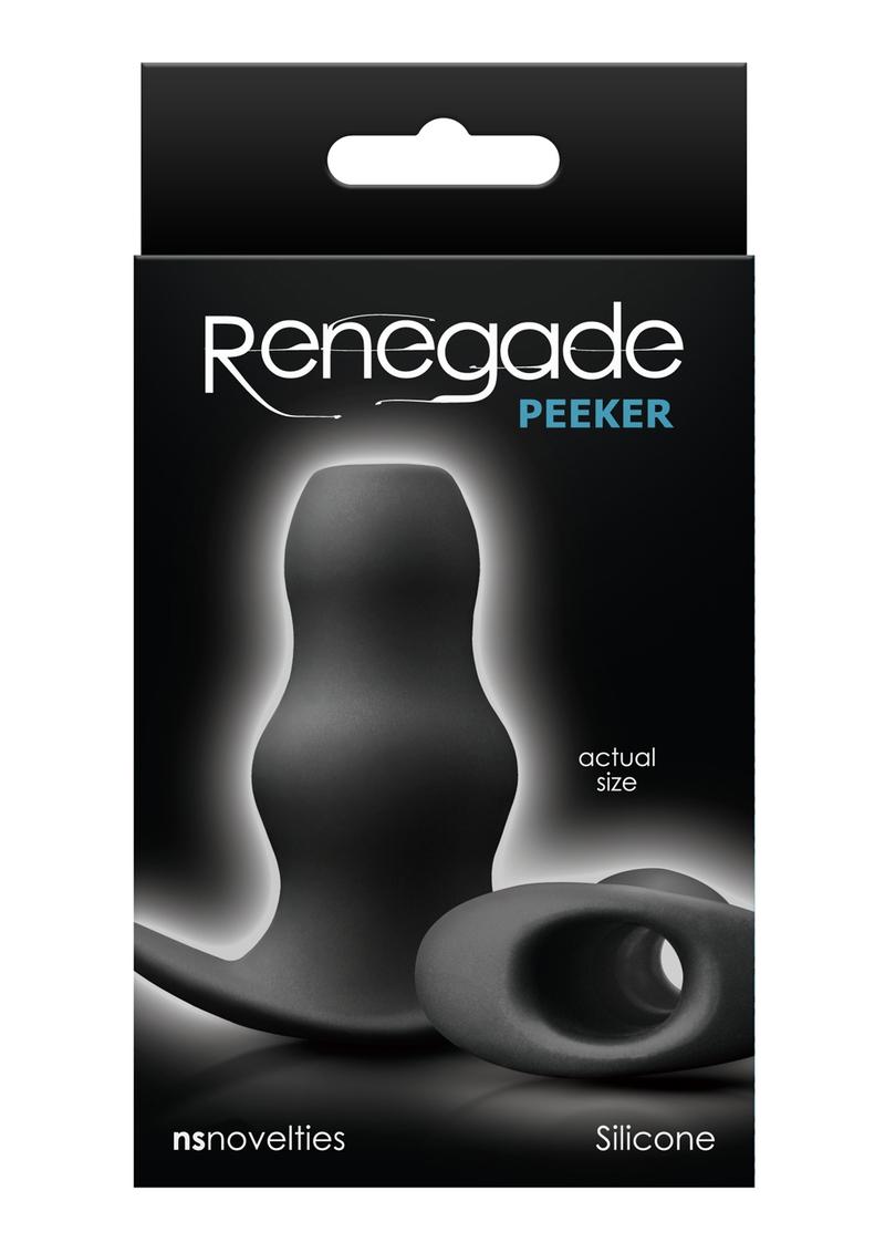 Renegade Peeker - Tapón anal pequeño de silicona sin vibración, color negro