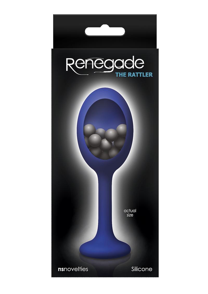 Renegade Rattler Blue Anal Plug Silicone Non Vibrating