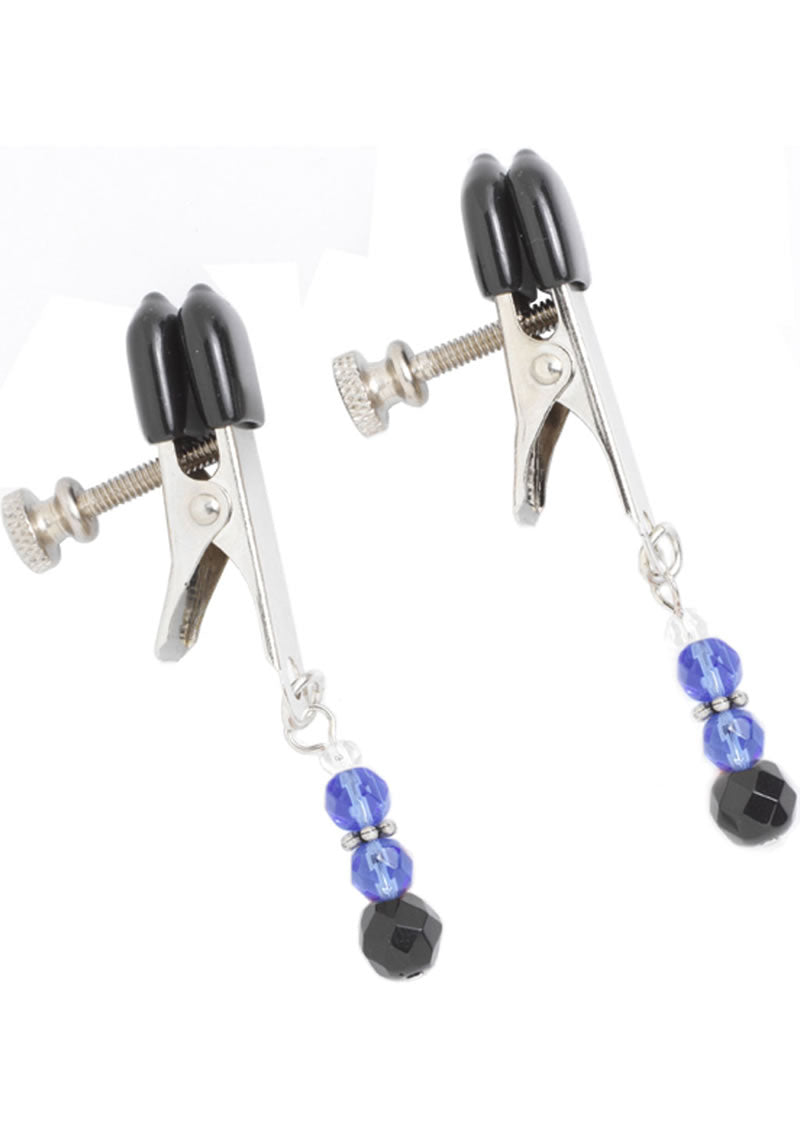 Blue Beaded Clamps - Broad Tip