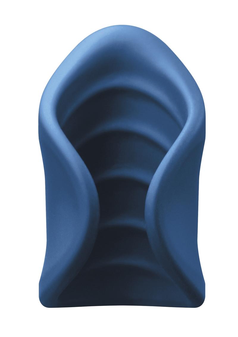 Masturbador masculino Renegade El Ray Pocket Stroker azul sin vibración con textura