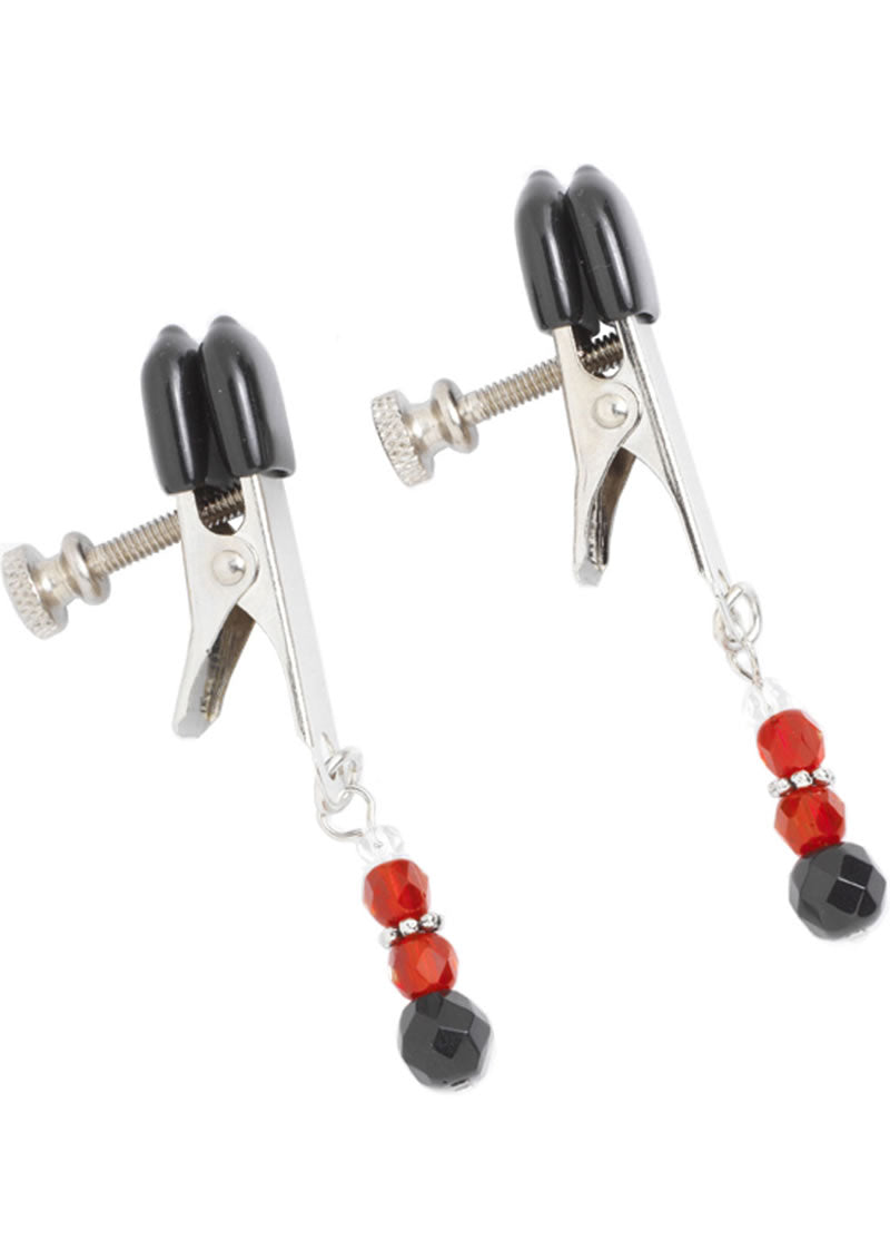 Red Beaded Clamps - Broad Tip