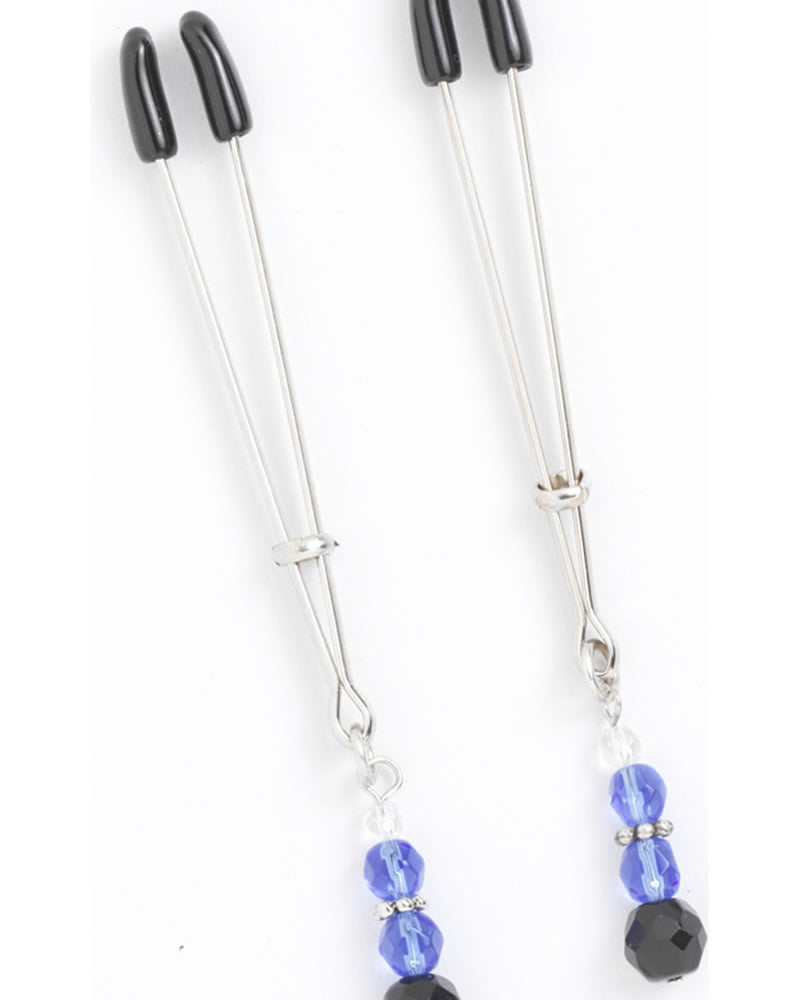 Pinzas de cuentas azules - Pinzas
