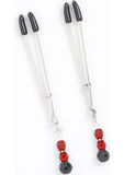 Red Beaded Clamps - Tweezer