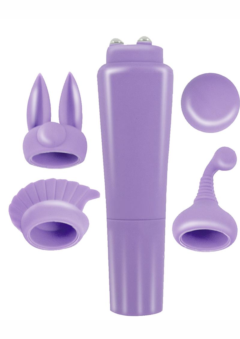 Kit de estimulación intensa del clítoris, mini masajeador morado de silicona con vibración