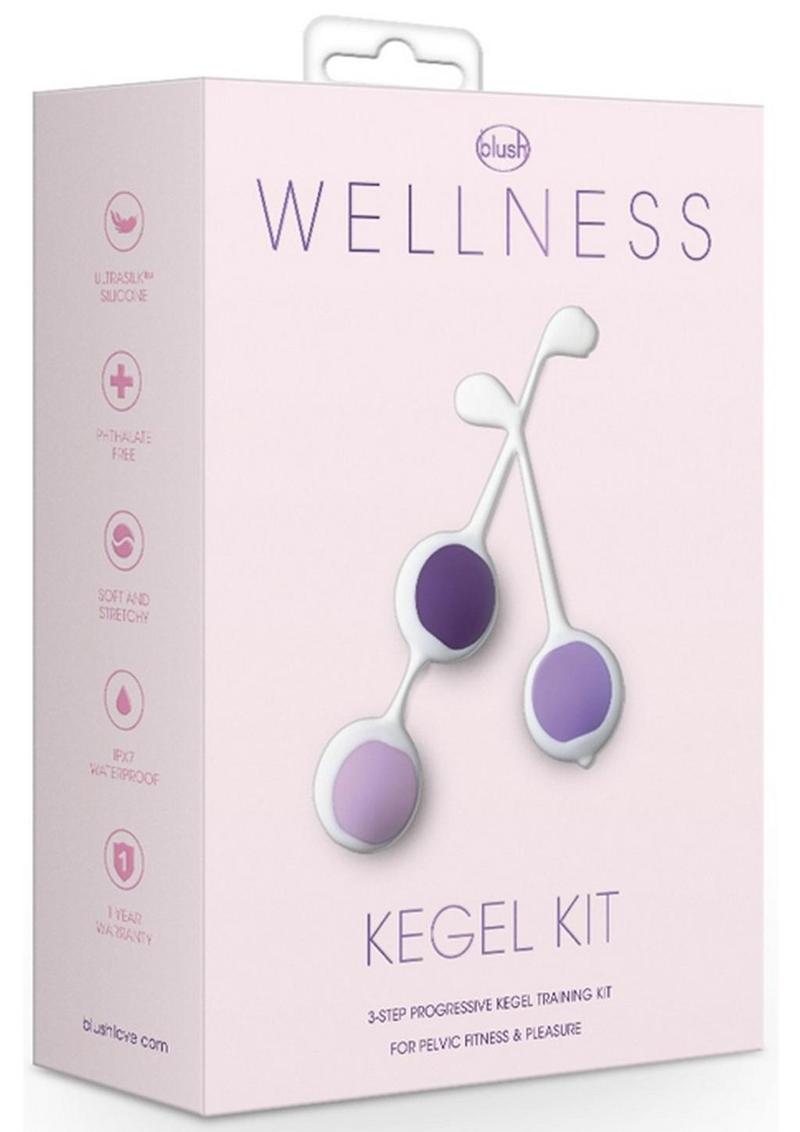 Kit de entrenamiento de Kegel Wellness de silicona morada